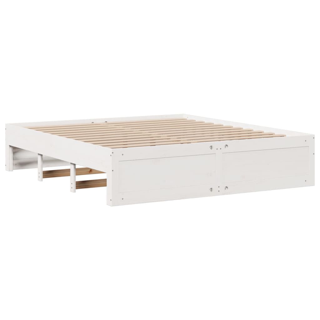 vidaXL Κρεβάτι Βιβλιοθήκη Χωρίς Στρώμα 180x200 εκ Μασίφ Ξύλο Πεύκου