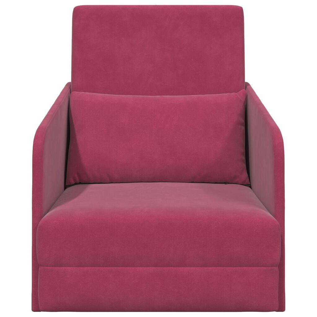 vidaXL Καθιστικό Κρεβάτι 2 σε 1 Μπορντό 65x80x83 εκ. Βελούδο