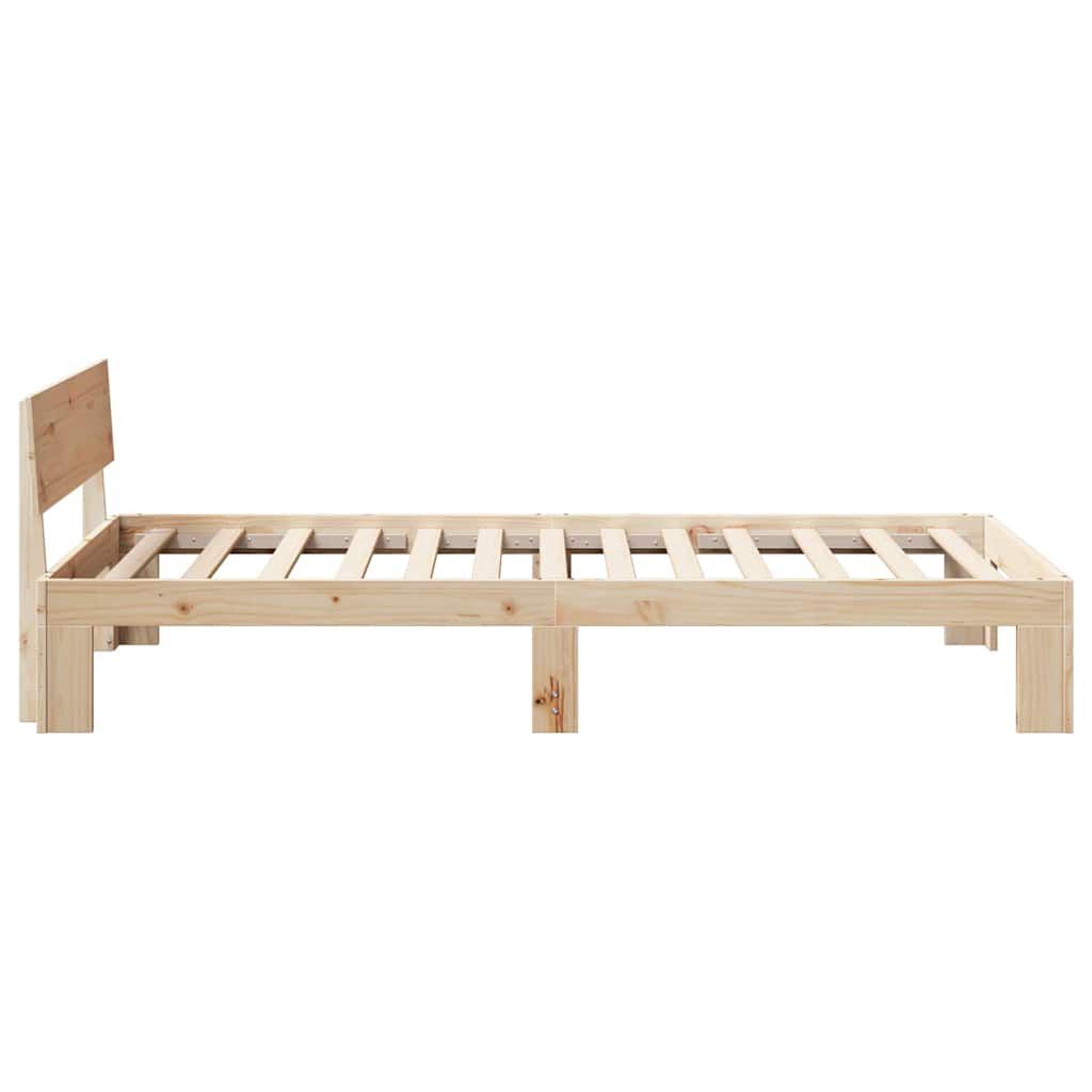 vidaXL Σκελετός Κρεβατιού Καφέ 90 x 190 cm Μασίφ ξύλο πεύκου