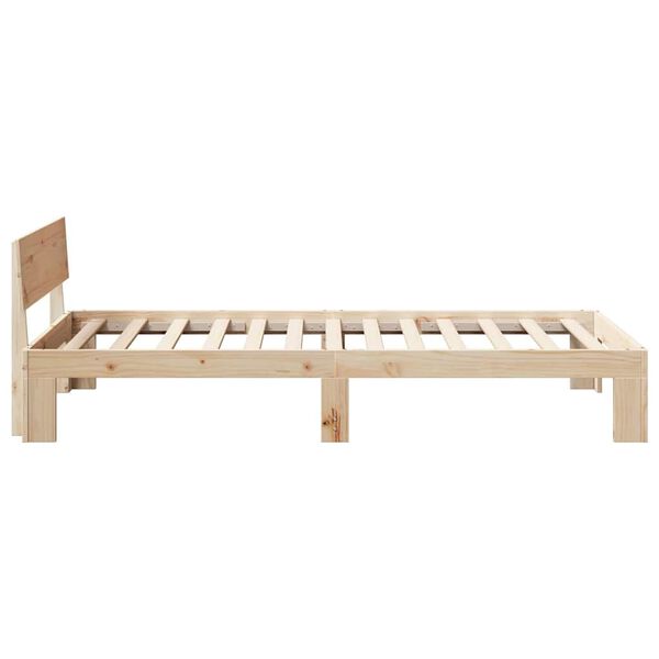 vidaXL Σκελετός Κρεβατιού Καφέ 90 x 190 cm Μασίφ ξύλο πεύκου