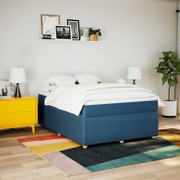 vidaXL &Kappa;&rho;&epsilon;&beta;ά&tau;&iota; Boxspring &mu;&epsilon; &Sigma;&tau;&rho;ώ&mu;&alpha; &Mu;&pi;&lambda;&epsilon; 140x200 &epsilon;&kappa;. &Upsilon;&phi;&alpha;&sigma;&mu;ά&tau;&iota;&nu;&omicron;