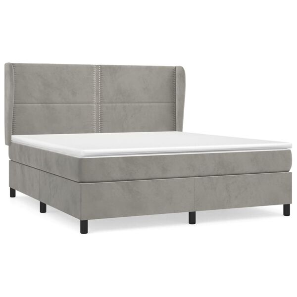 vidaXL &Kappa;&rho;&epsilon;&beta;ά&tau;&iota; Boxspring &mu;&epsilon; &Sigma;&tau;&rho;ώ&mu;&alpha; &Alpha;&nu;&omicron;&iota;&chi;&tau;ό &Gamma;&kappa;&rho;&iota; 160x200 &epsilon;&kappa;. &Beta;&epsilon;&lambda;&omicron;ύ&delta;&iota;&nu;&omicron;