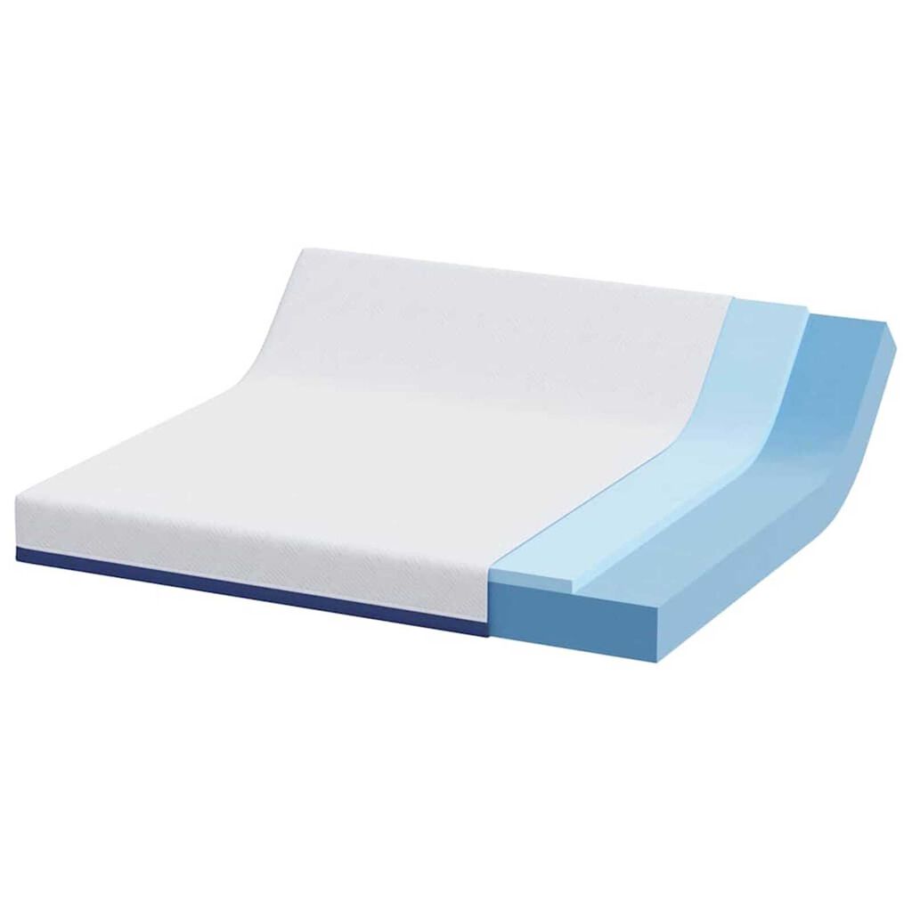 vidaXL Στρώμα Λευκό, Μπλε 200 x 200 cm Pěna