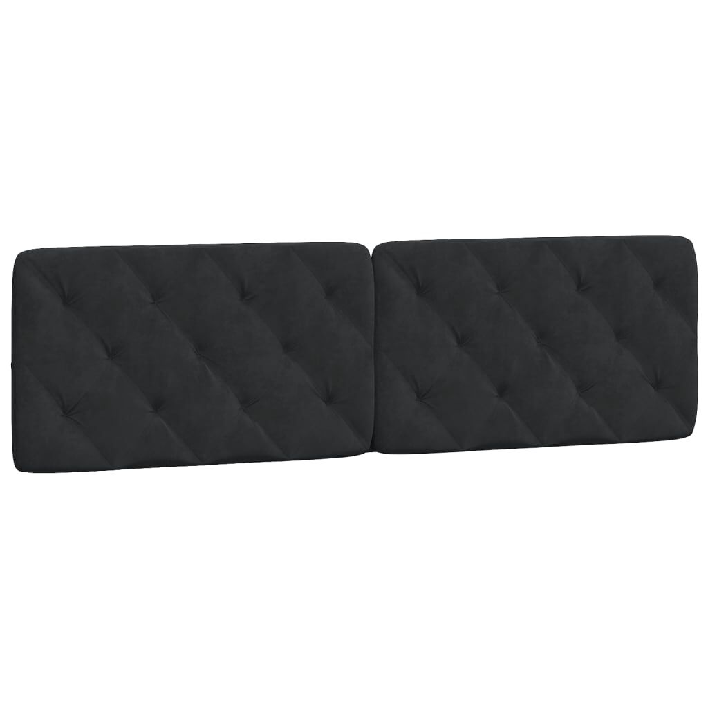 vidaXL Κρεβάτι με Στρώμα Μαύρο 180x200 εκ. Βελούδινο