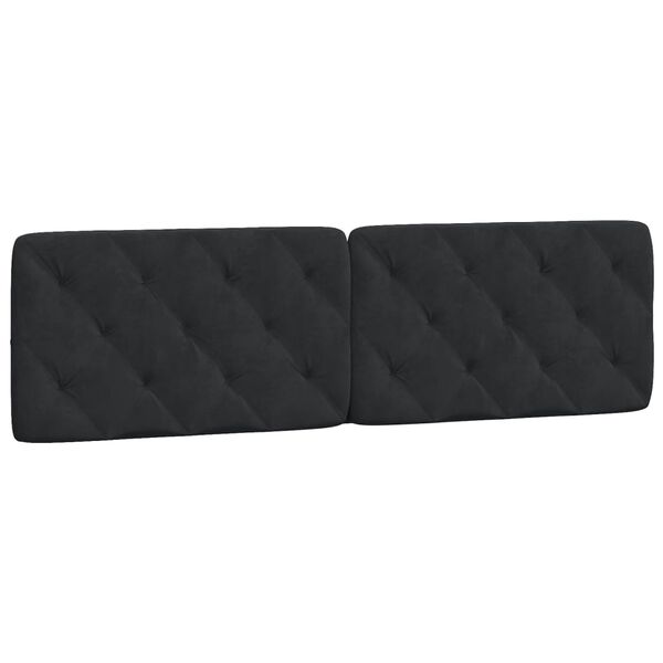vidaXL Κρεβάτι με Στρώμα Μαύρο 180x200 εκ. Βελούδινο