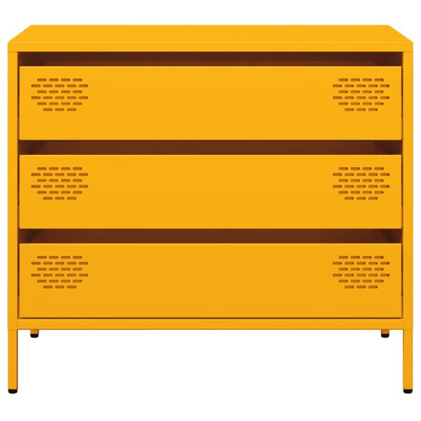 vidaXL Ντουλάπι Μουσταρδί 68x39x58,5 εκ. από Χάλυβα Ψυχρής Έλασης