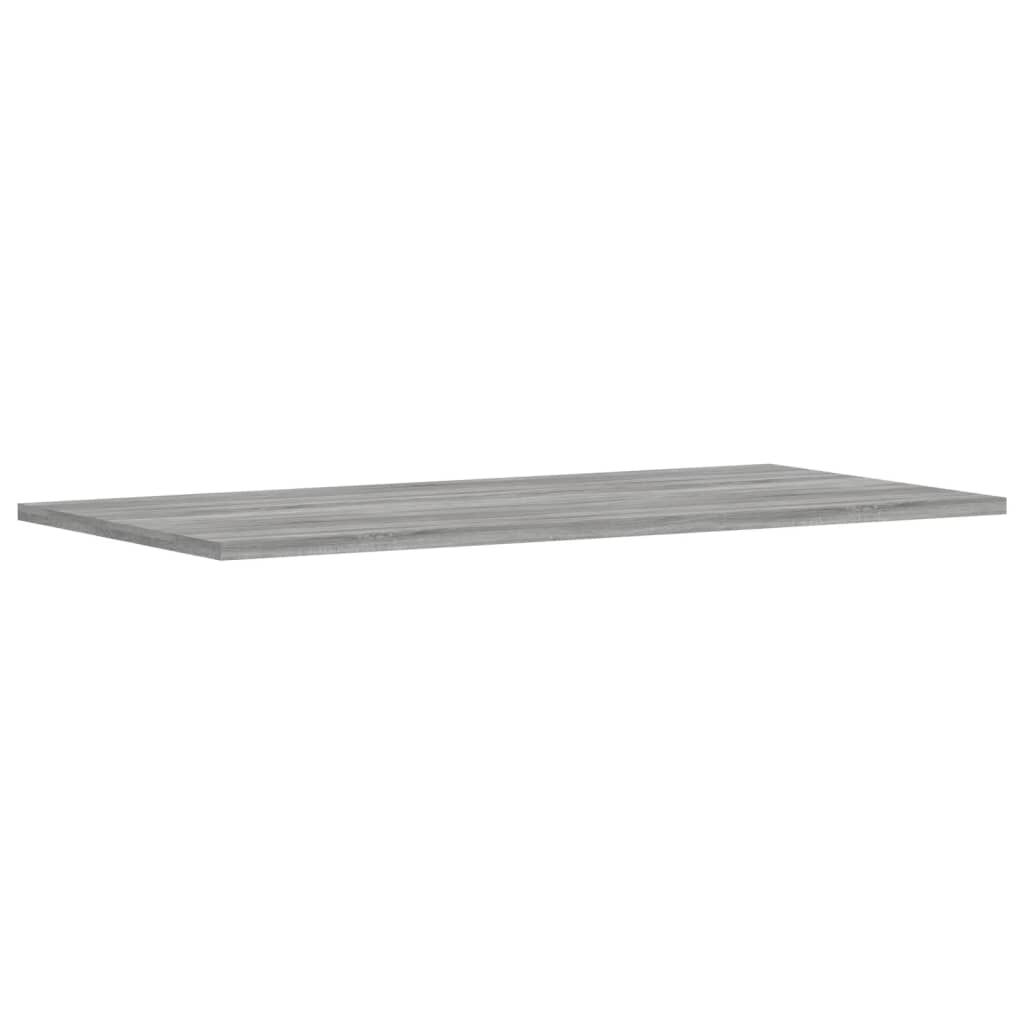vidaXL Ράφια Τοίχου 4 τεμ. Γκρι Sonoma 80x40x1,5 εκ. Επεξεργ. Ξύλο