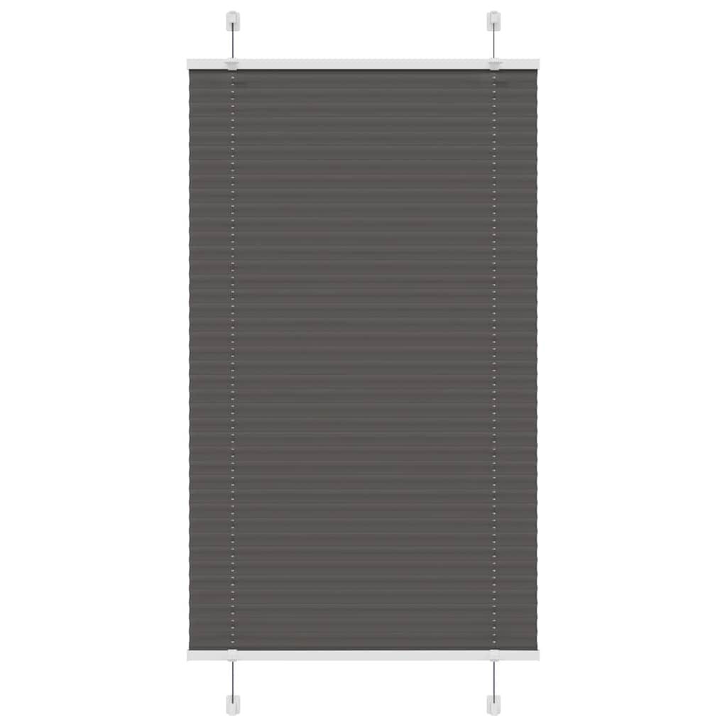 vidaXL Πλισέ περσίδα Μαύρο 75x100 cm Πλάτος υφάσματος 74,4 cm