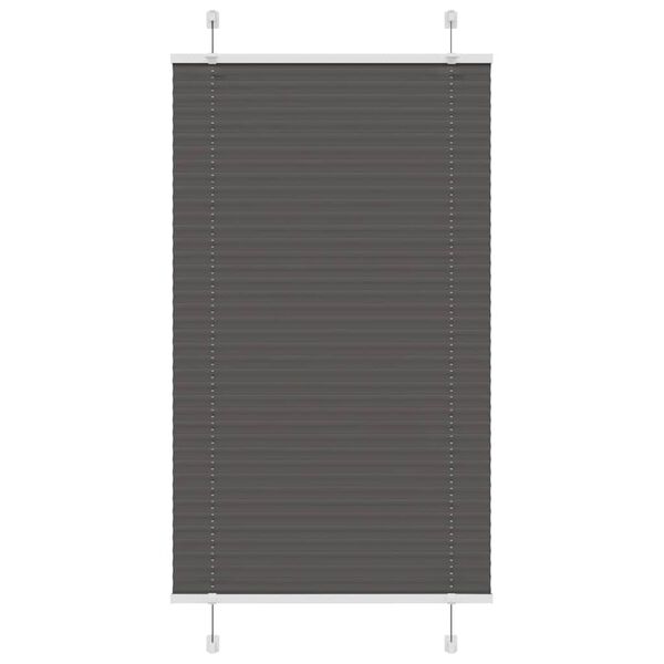 vidaXL Πλισέ περσίδα Μαύρο 75x100 cm Πλάτος υφάσματος 74,4 cm