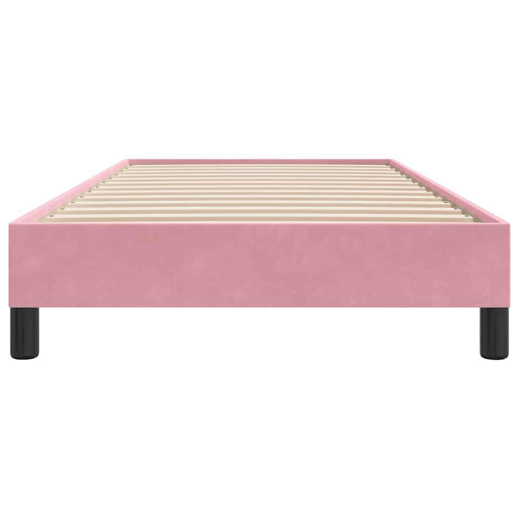 vidaXL Πλαίσιο κρεβατιού χωρίς στρώμα Ροζ 80x220 cm Βελούδινο