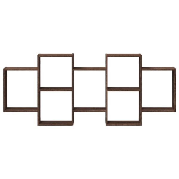 vidaXL Ραφιέρα Τοίχου Καφέ Δρυς 159x18x65 εκ. από Επεξεργασμένο Ξύλο