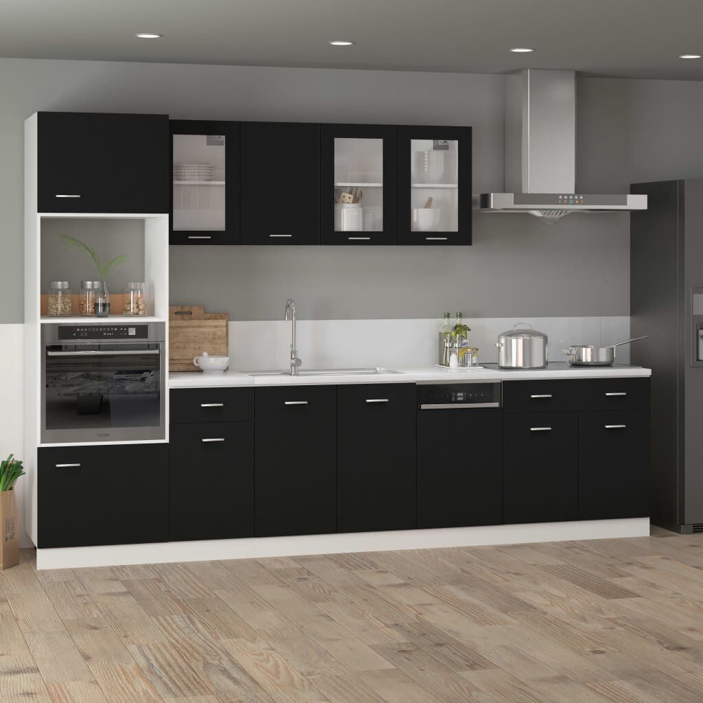 vidaXL Πρόσοψη Πλυντηρίου Πιάτων Lyon Μαύρη 45 x 3 x 67εκ. από