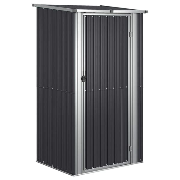 vidaXL Αποθήκη Κήπου Ανθρακί 118,5x97x209,5 εκ. Γαλβανισμένο Ατσάλι