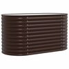 vidaXL Υπερυψωμένη Ζαρντινιέρα Καφέ 160 x 80 x 81 cm Ατσάλι