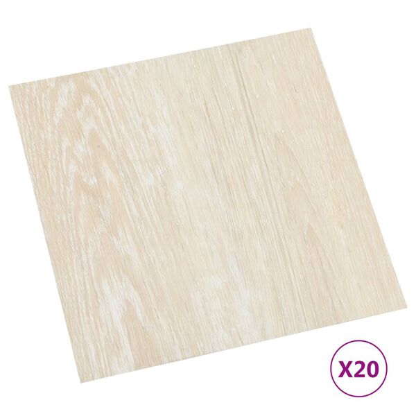 vidaXL Δάπεδο Αυτοκόλλητο Μπεζ 20 Τεμαχίων 1,86 μ² από PVC