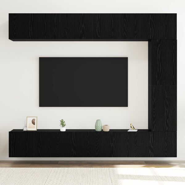 vidaXL Σετ επίπλου τηλεόρασης 5 pcs Μαύρη δρυς 100 x 30 x 30 cm