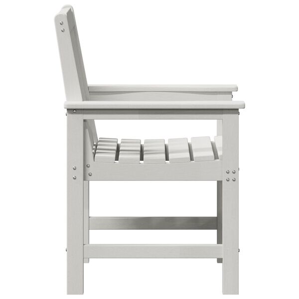 vidaXL Καρέκλα φαγητού κήπου 2 pcs Λευκό 65.5 x 59 x 88 εκ Πλαστικό