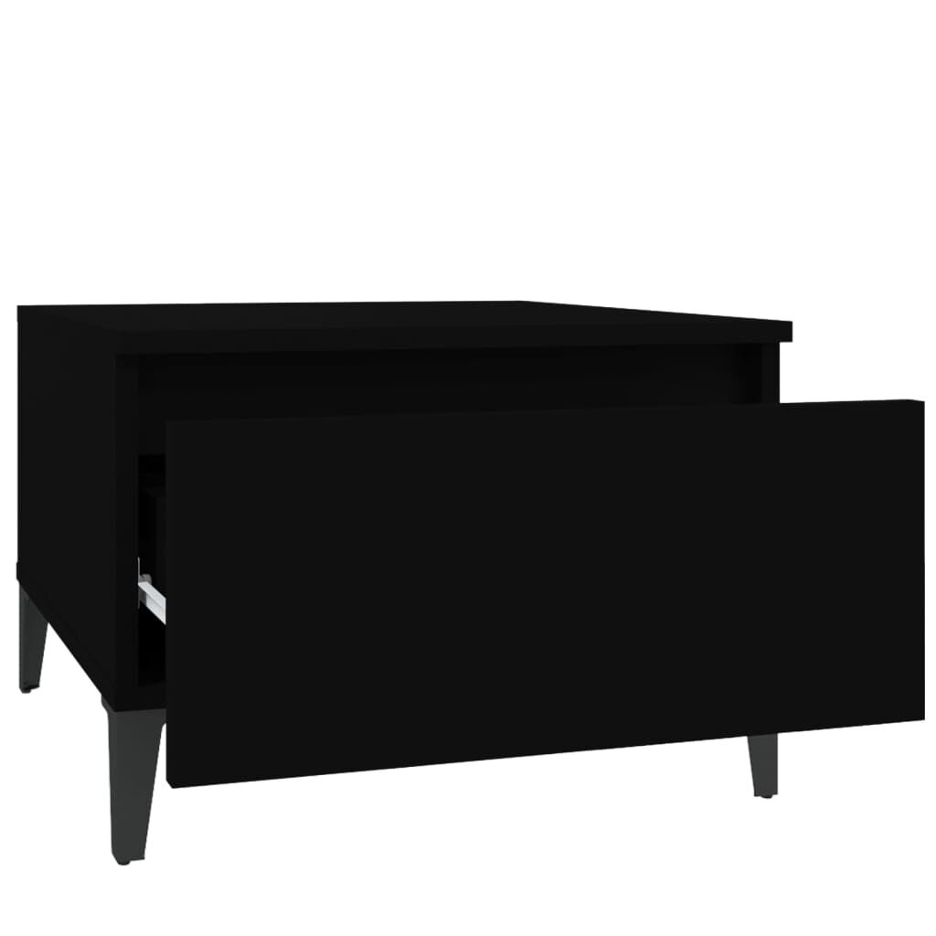 vidaXL Βοηθητικά Τραπέζια 2 τεμ. Μαύρα 50x46x35 εκ. Επεξεργασμένο Ξύλο