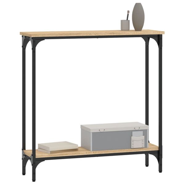 vidaXL Κονσόλα Τραπεζιού Sonoma Δρυς 75 x 22,5 x 75 εκ. από Τεχνητό Ξύλο