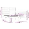 vidaXL Πλαίσιο Κρεβατιού 120 x 190 εκ. Μασίφ Πεύκο Small Double