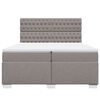 vidaXL &Kappa;&rho;&epsilon;&beta;ά&tau;&iota; Boxspring &mu;&epsilon; &Sigma;&tau;&rho;ώ&mu;&alpha; Taupe 200x200 &epsilon;&kappa;. &Upsilon;&phi;&alpha;&sigma;&mu;ά&tau;&iota;&nu;&omicron;
