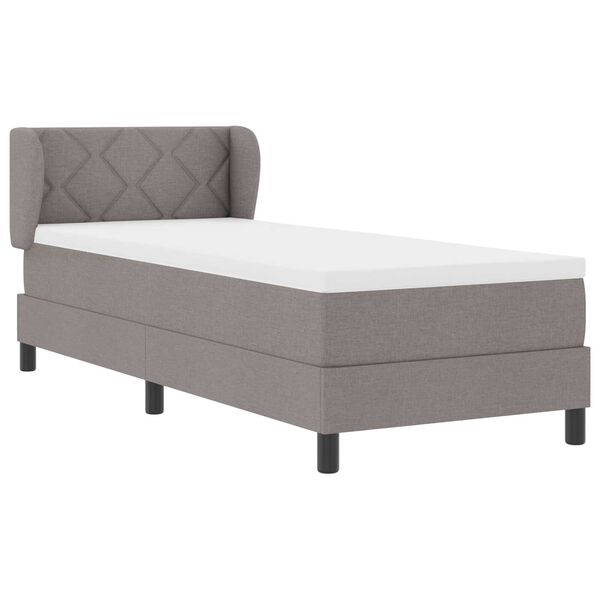 vidaXL Κρεβάτι Box Spring με στρώμα Ταούπ 80x200 εκ Fabric