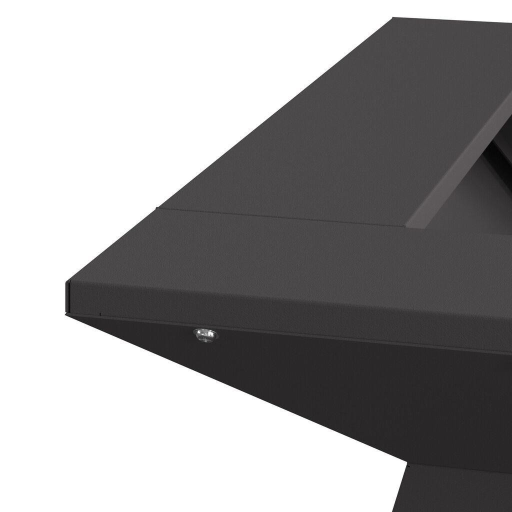 vidaXL Φωτιά 48x48x40 εκ. Μαύρο Ατσάλι