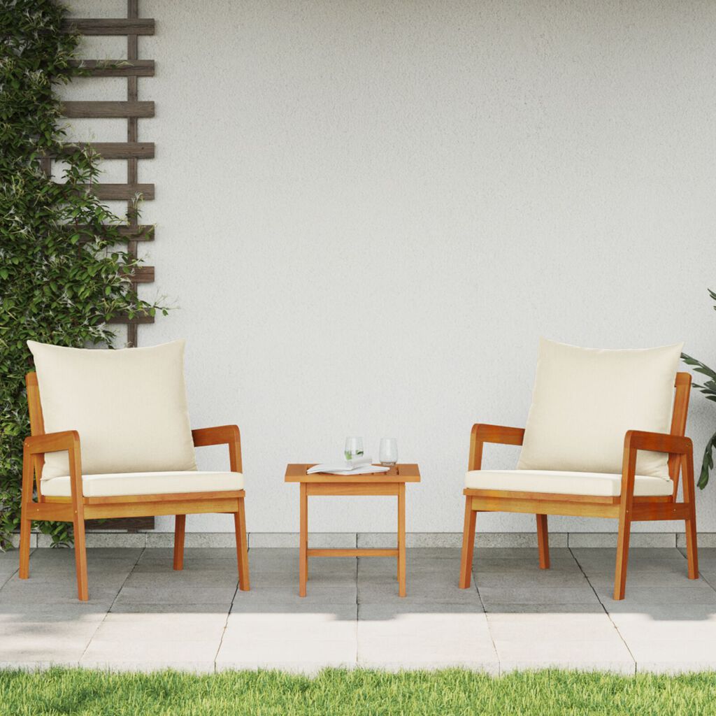 vidaXL Καρέκλες Κήπου 2 τεμ 59.5x65x71.5 εκ Μασίφ Ξύλο Ακακίας