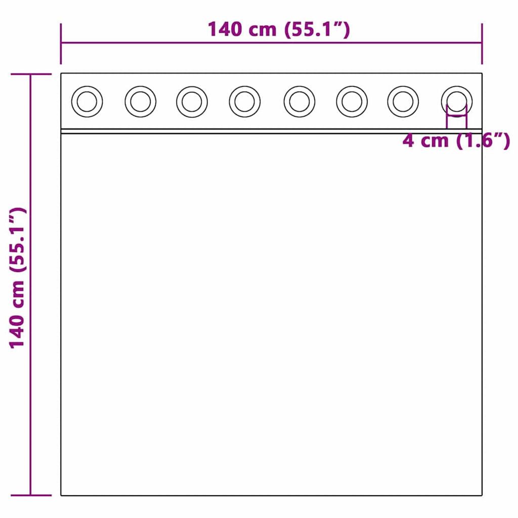 vidaXL Κουρτίνες με κουρτίνες 2 pcs Ανθρακί Πολυεστέρας