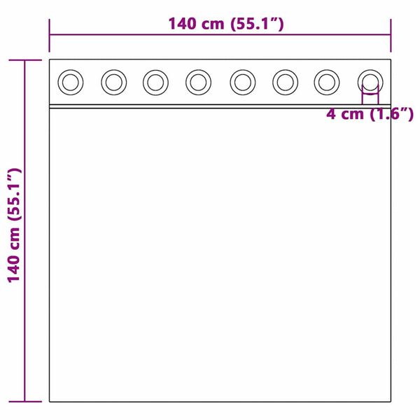 vidaXL Κουρτίνες με κουρτίνες 2 pcs Ανθρακί Πολυεστέρας