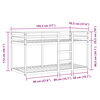 vidaXL Κουκέτα με Κουρτίνες Μπλε 90x190 εκ. Μασίφ Ξύλο Πεύκου