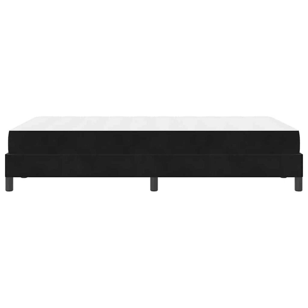 vidaXL Κρεβάτι box spring με στρώμα Μαύρο 120 x 200 cm Βελούδο