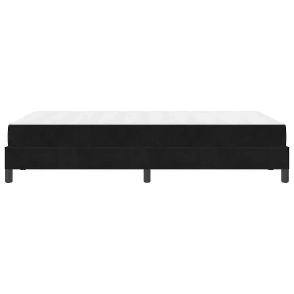 vidaXL Κρεβάτι box spring με στρώμα Μαύρο 120 x 200 cm Βελούδο