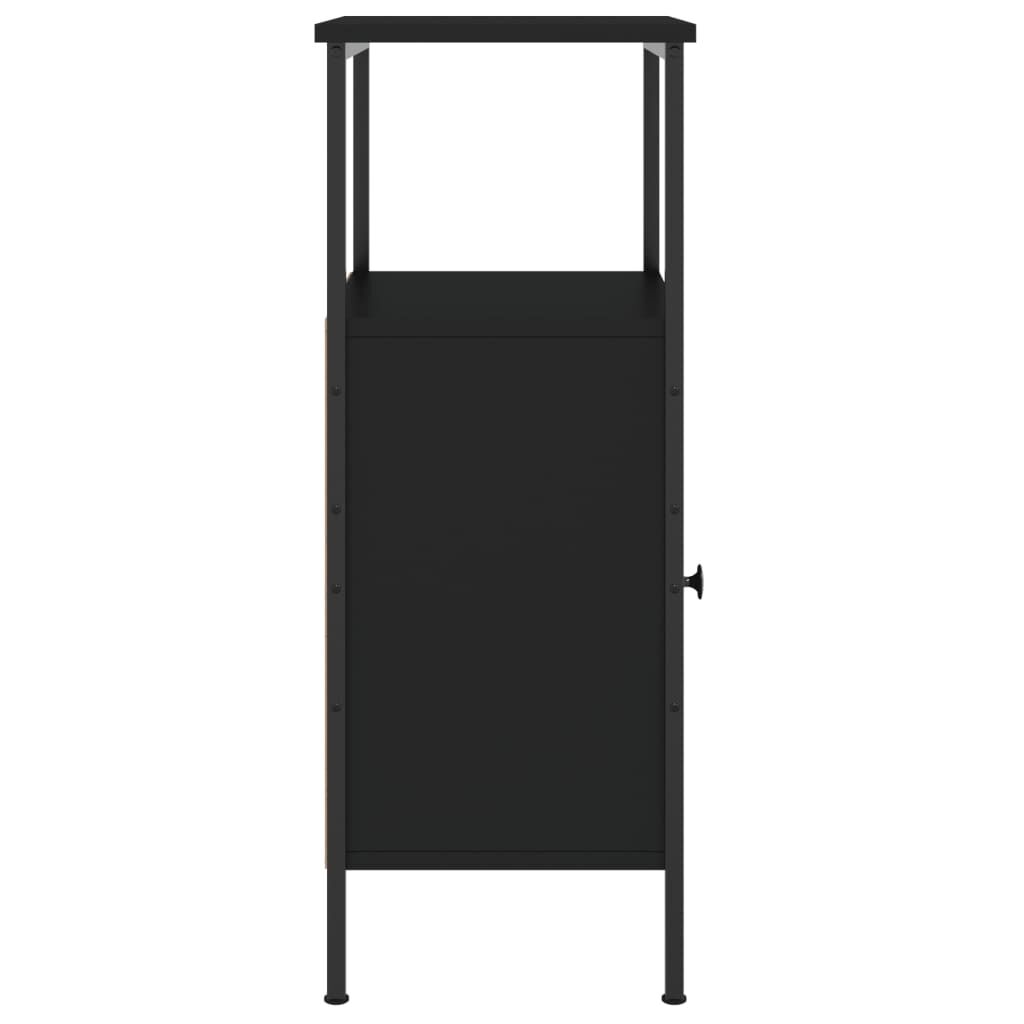 vidaXL Κομοδίνο Μαύρο 41 x 31 x 80 εκ. από Επεξεργασμένο Ξύλο