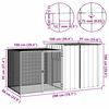 vidaXL Κοτέτσι - Κλουβί Γκρι 200x91x100 εκ. από Γαλβανισμένο Χάλυβα