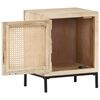 vidaXL Κομοδίνο 40 x 30 x 50 εκ. Μασίφ Ξύλο Μάνγκο/Φυσικό Ζαχαροκάλαμο