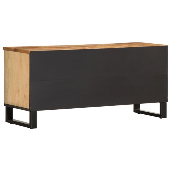 vidaXL Έπιπλο Τηλεόρασης 100 x 34 x 46 εκ. Μασίφ Ακατέργ. Ξύλο Μάνγκο