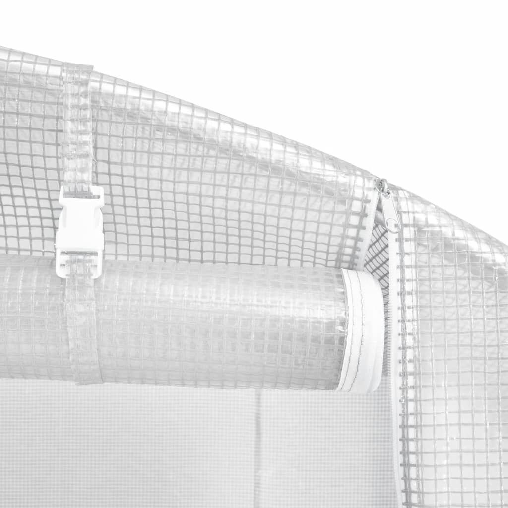 vidaXL Θερμοκήπιο με Ατσάλινο Πλαίσιο Λευκό 4 μ² 2 x 2 x 2 μ.