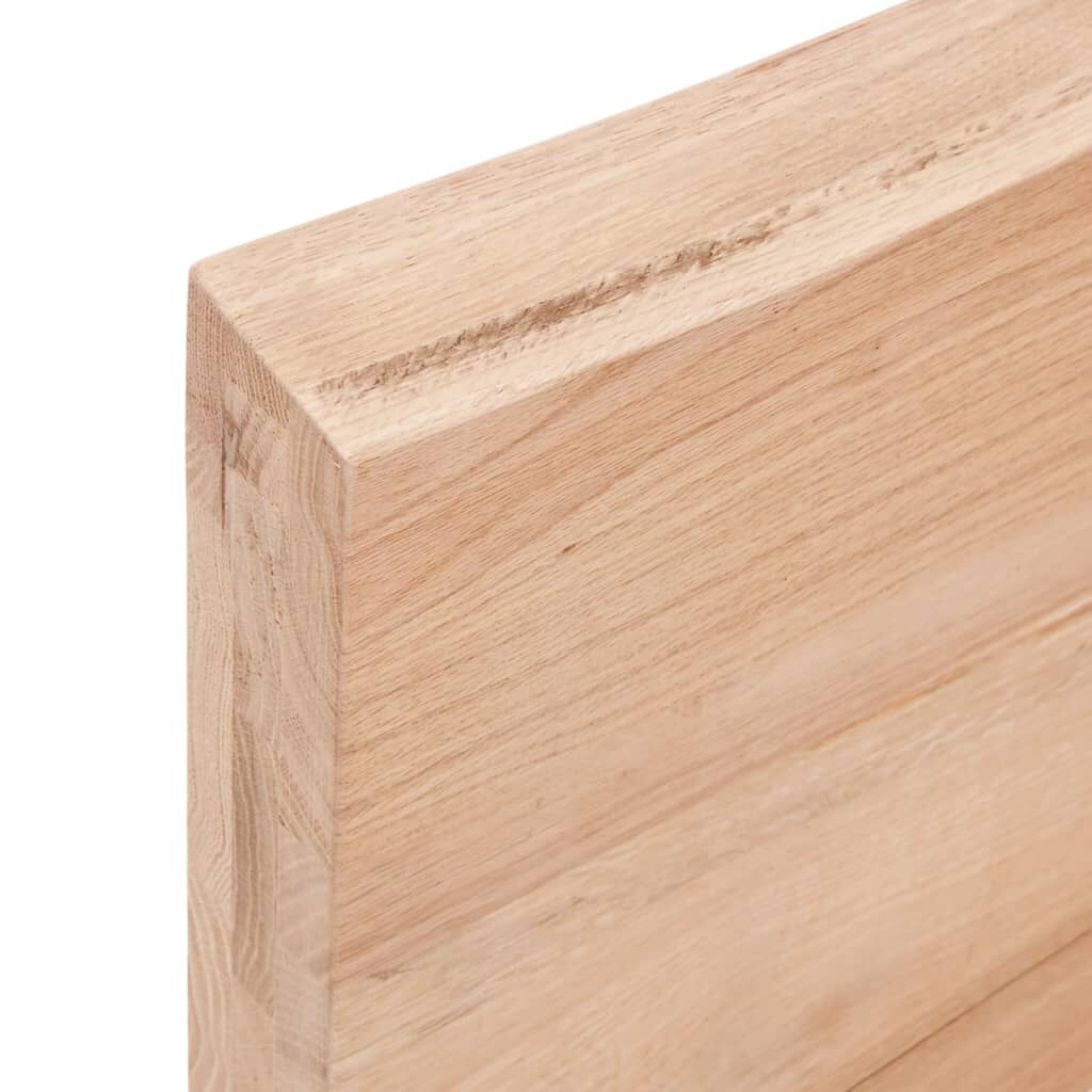 vidaXL Επιφ Τραπεζιού Αν Καφέ 60x40x(2-6)εκ. Ακατέργ. Μασίφ Ξύλο Δρυός
