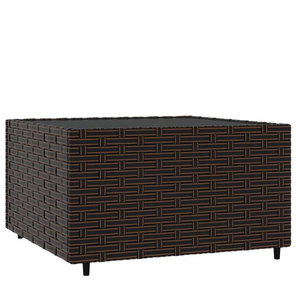 vidaXL Τραπέζάκι Κήπου Τετράγωνο Καφέ 50x50x30 εκ. από Συνθετικό Ρατάν