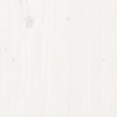 vidaXL Κεφαλάρι Τοίχου Λευκό 204 x 3 x 60 εκ. από Μασίφ Ξύλο Πεύκου