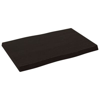 vidaXL Επιφ. Τραπεζιού Σκ Καφέ 60x40x(2-4)εκ Επεξ Μασίφ Ξύλο Live Edge