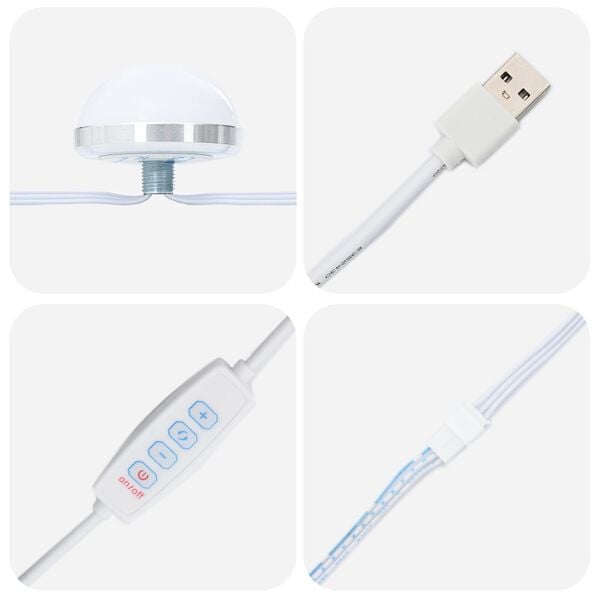 vidaXL Επιδραπέζιο Μακιγιάζ με LED Φώτα Ξύλο Παλιού Στυλ 79x41x135 εκ