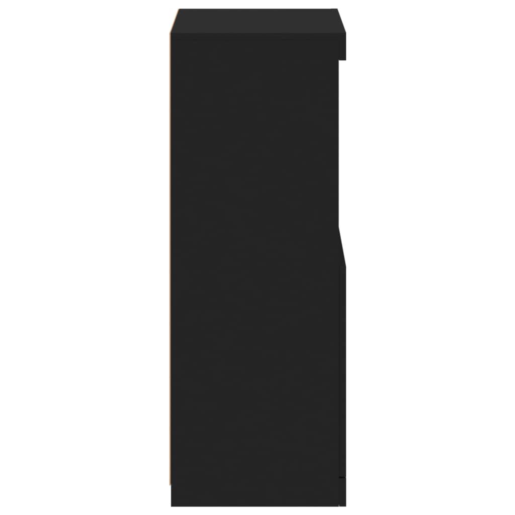 vidaXL Μπουφές με Φώτα LED Μαύρος 41 x 37 x 100 εκ.