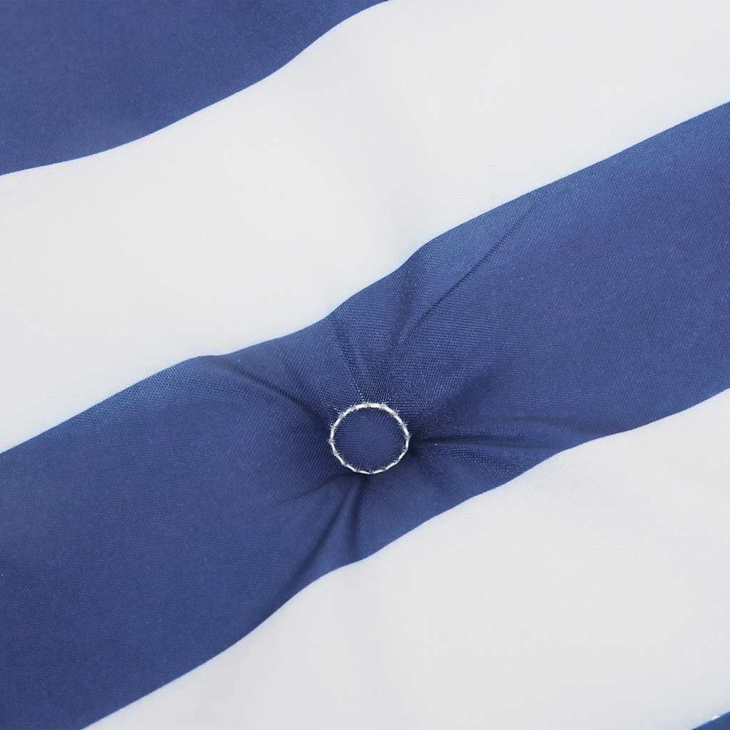 vidaXL Μαξιλάρια Καρέκλας 2 τεμ. Μπλε/Λευκό Ριγέ 50x50x4 εκ Υφασμάτινα