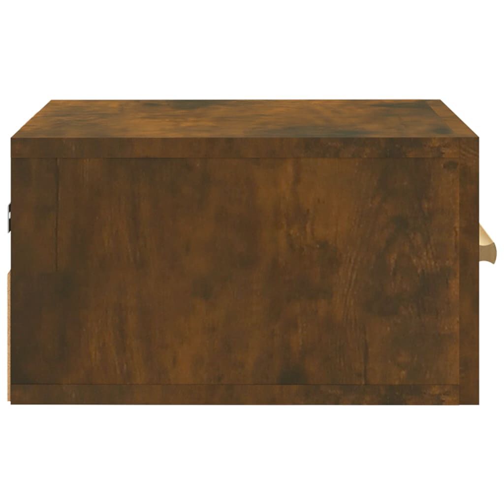 vidaXL Κομοδίνα Επιτοίχια 2 τεμ. Καπνιστή Δρυς 35x35x20 εκ.