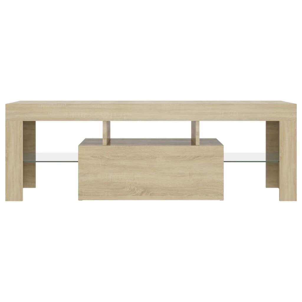 vidaXL Έπιπλο Τηλεόρασης με LED Sonoma Δρυς 120x35x40 εκ.