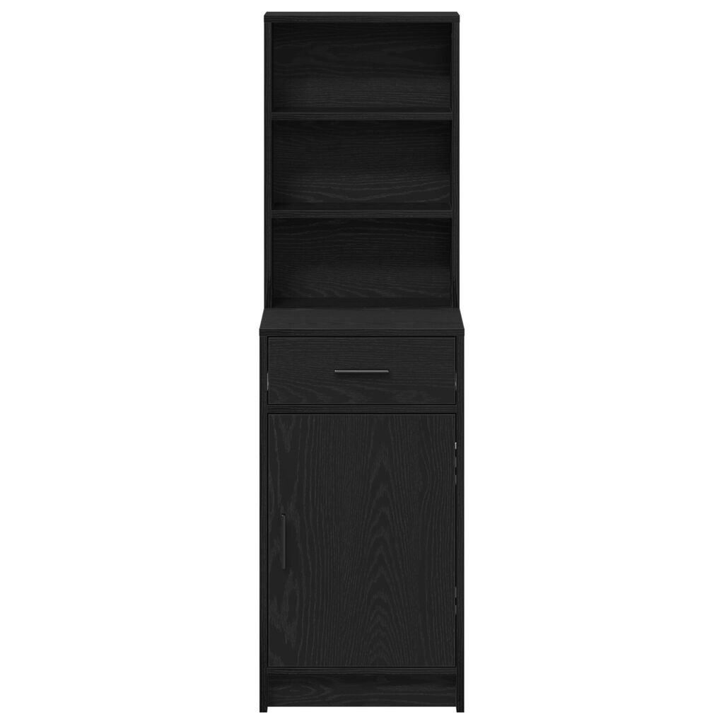 vidaXL Ψηλό Ντουλάπι σε Μαύρη Δρυ - 40x41x135 εκ., Κατασκευασμένο από Επεξεργασμένο Ξύλο