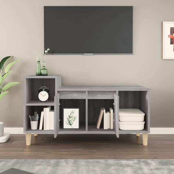 vidaXL Έπιπλο Τηλεόρασης Γκρι Sonoma 100x35x55 εκ. από Επεξεργ. Ξύλο