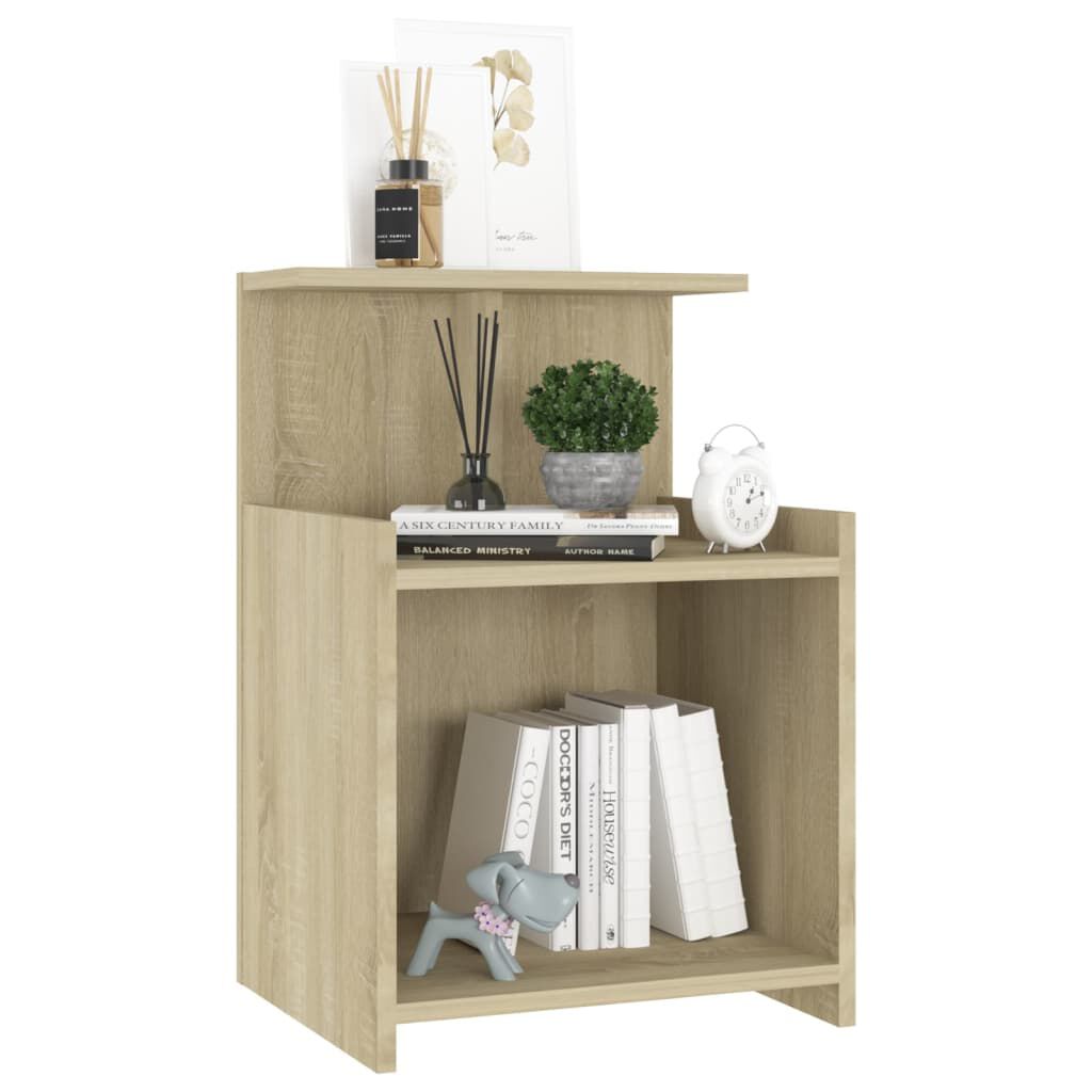vidaXL Κομοδίνα 2 τεμ. Sonoma Δρυς 40 x 35 x 60 εκ. από Επεξ. Ξύλο